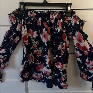 Floral women’s cropped blouse